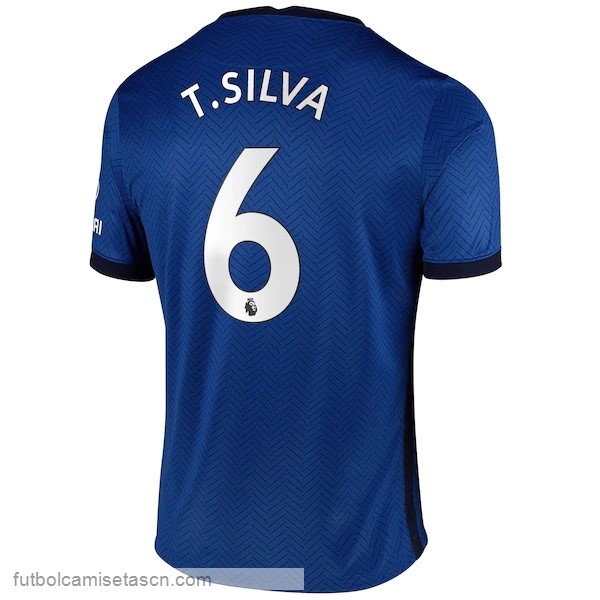 Camiseta Chelsea NO.6 T. Silva 1ª 2020/21 Azul